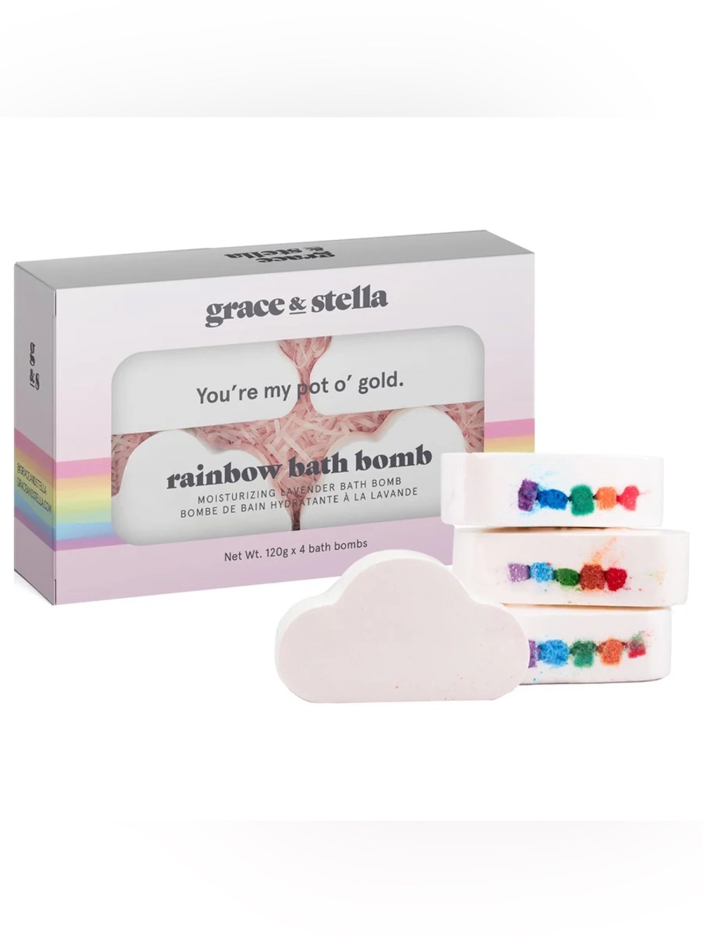 NIB Grace & Stella Rainbow Bath Bomb Set